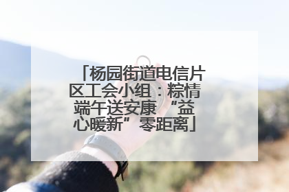 杨园街道电信片区工会小组：粽情端午送安康 “益心暖新”零距离