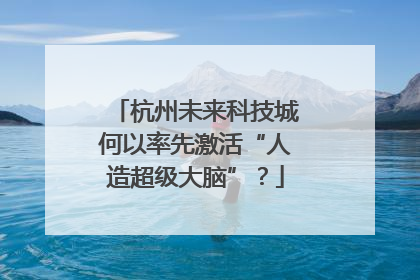 杭州未来科技城何以率先激活“人造超级大脑”？