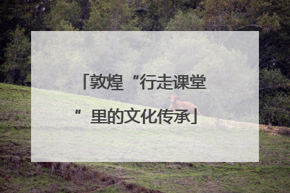 敦煌“行走课堂”里的文化传承