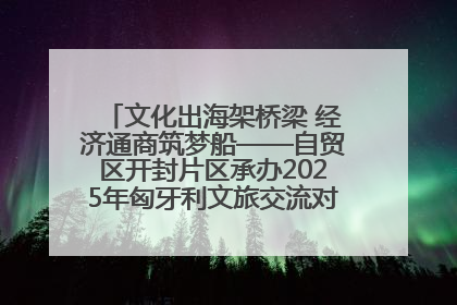 文化出海架桥梁 经济通商筑梦船——自贸区开封片区承办2025年匈牙利文旅交流对接活动专场