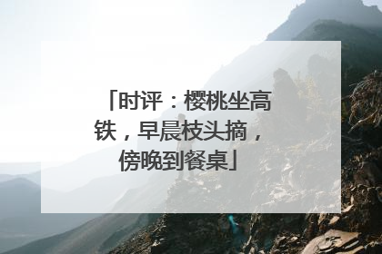 时评：樱桃坐高铁，早晨枝头摘，傍晚到餐桌