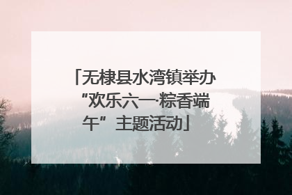 无棣县水湾镇举办“欢乐六一·粽香端午”主题活动