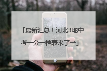 最新汇总！河北3地中考一分一档表来了→
