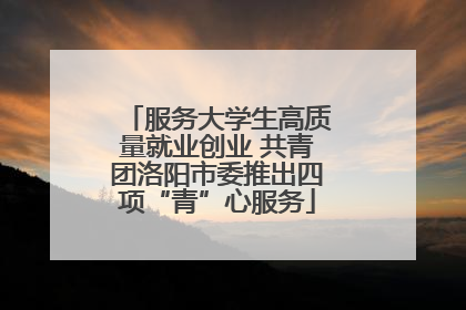 服务大学生高质量就业创业 共青团洛阳市委推出四项“青”心服务