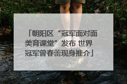 朝阳区“冠军面对面美育课堂”发布 世界冠军曾春蕾现身推介
