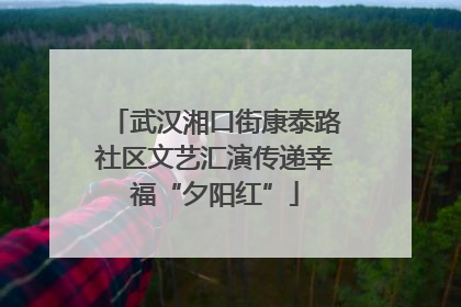 武汉湘口街康泰路社区文艺汇演传递幸福“夕阳红”