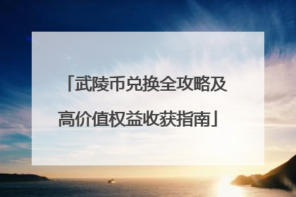武陵币兑换全攻略及高价值权益收获指南