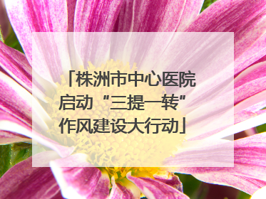 株洲市中心医院启动“三提一转”作风建设大行动