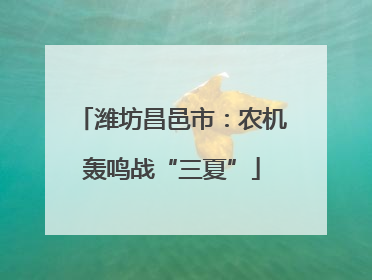 潍坊昌邑市：农机轰鸣战“三夏”