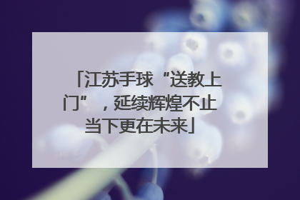 江苏手球“送教上门”，延续辉煌不止当下更在未来