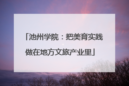 池州学院：把美育实践做在地方文旅产业里