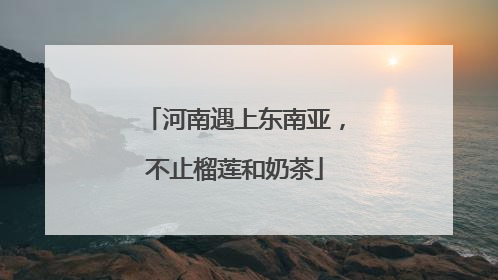 河南遇上东南亚，不止榴莲和奶茶