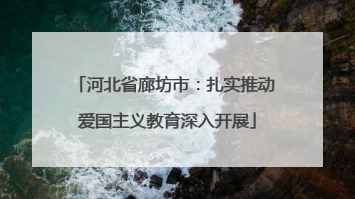 河北省廊坊市：扎实推动爱国主义教育深入开展