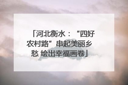 河北衡水：“四好农村路”串起美丽乡愁 绘出幸福画卷