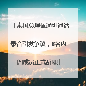 泰国总理佩通坦通话录音引发争议，8名内阁成员正式辞职