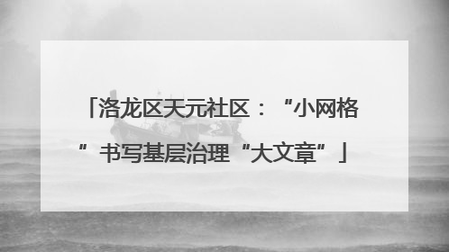 洛龙区天元社区：“小网格”书写基层治理“大文章”