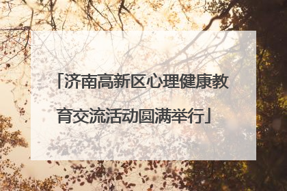 济南高新区心理健康教育交流活动圆满举行