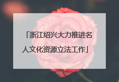 浙江绍兴大力推进名人文化资源立法工作