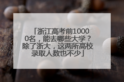 浙江高考前10000名，能去哪些大学？除了浙大，这两所高校录取人数也不少