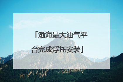 渤海最大油气平台完成浮托安装