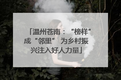 温州苍南：“榜样”成“邻里” 为乡村振兴注入好人力量