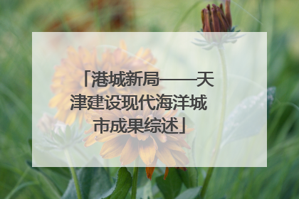 港城新局——天津建设现代海洋城市成果综述