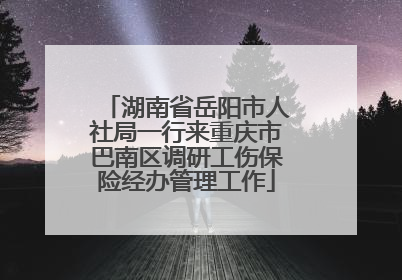 湖南省岳阳市人社局一行来重庆市巴南区调研工伤保险经办管理工作