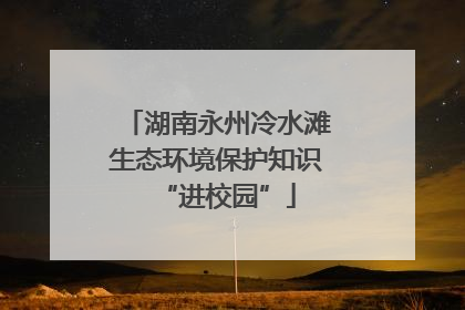 湖南永州冷水滩生态环境保护知识“进校园”