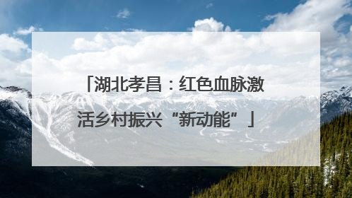 湖北孝昌：红色血脉激活乡村振兴“新动能”