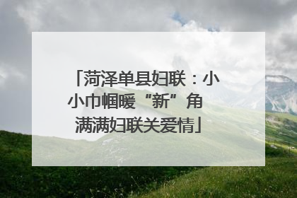 菏泽单县妇联：小小巾帼暖“新”角 满满妇联关爱情