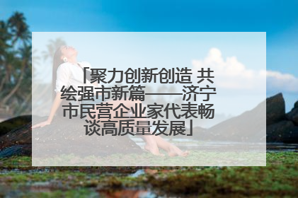 聚力创新创造 共绘强市新篇——济宁市民营企业家代表畅谈高质量发展