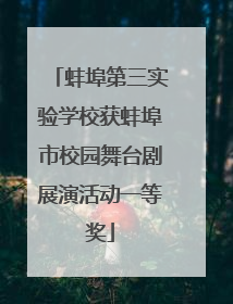 蚌埠第三实验学校获蚌埠市校园舞台剧展演活动一等奖