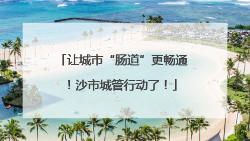 让城市“肠道”更畅通！沙市城管行动了！