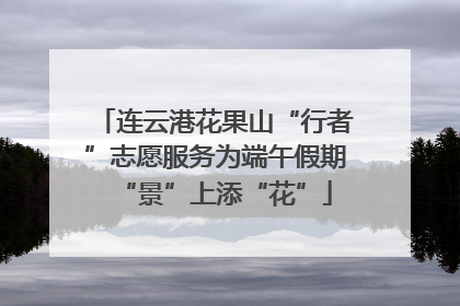连云港花果山“行者”志愿服务为端午假期“景”上添“花”