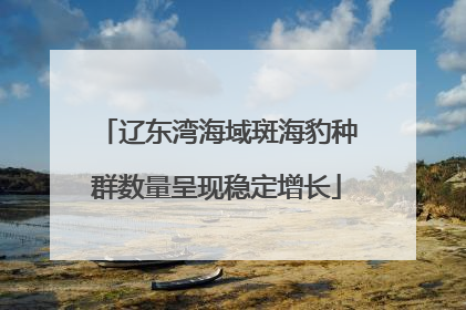 辽东湾海域斑海豹种群数量呈现稳定增长