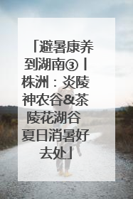 避暑康养到湖南③丨株洲：炎陵神农谷&茶陵花湖谷 夏日消暑好去处