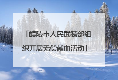醴陵市人民武装部组织开展无偿献血活动