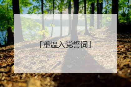 重温入党誓词