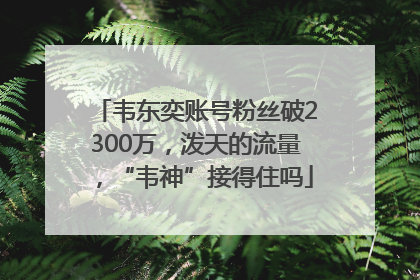 韦东奕账号粉丝破2300万，泼天的流量，“韦神”接得住吗