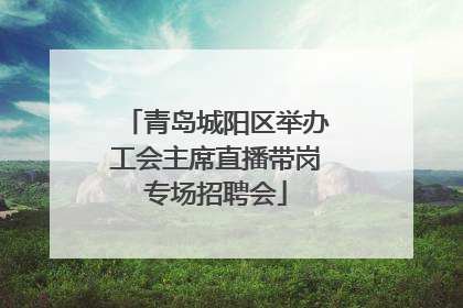 青岛城阳区举办工会主席直播带岗专场招聘会