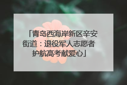 青岛西海岸新区辛安街道：退役军人志愿者护航高考献爱心