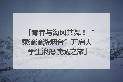 青春与海风共舞！“乘滴滴游烟台”开启大学生浪漫读城之旅