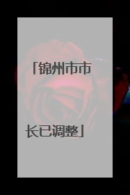 锦州市市长已调整