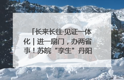 长来长往·见证一体化｜进一扇门，办两省事！苏皖“孪生”丹阳如何做到的？