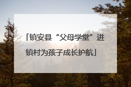 镇安县“父母学堂”进镇村为孩子成长护航