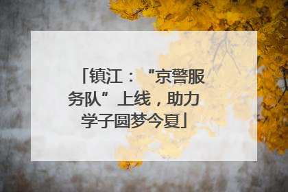 镇江：“京警服务队”上线，助力学子圆梦今夏