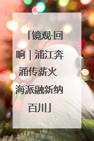 镜观·回响｜浦江奔涌传薪火 海派融新纳百川