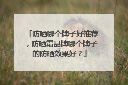 防晒哪个牌子好推荐，防晒霜品牌哪个牌子的防晒效果好？