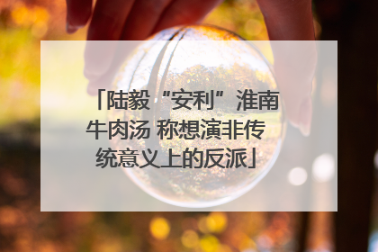 陆毅“安利”淮南牛肉汤 称想演非传统意义上的反派