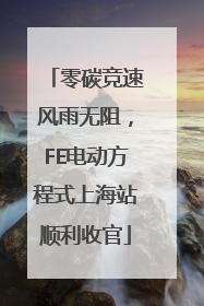 零碳竞速风雨无阻，FE电动方程式上海站顺利收官